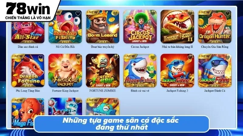Nhiều siêu phẩm săn cá mang đến cơ hội nổ hũ jackpot cực khủng