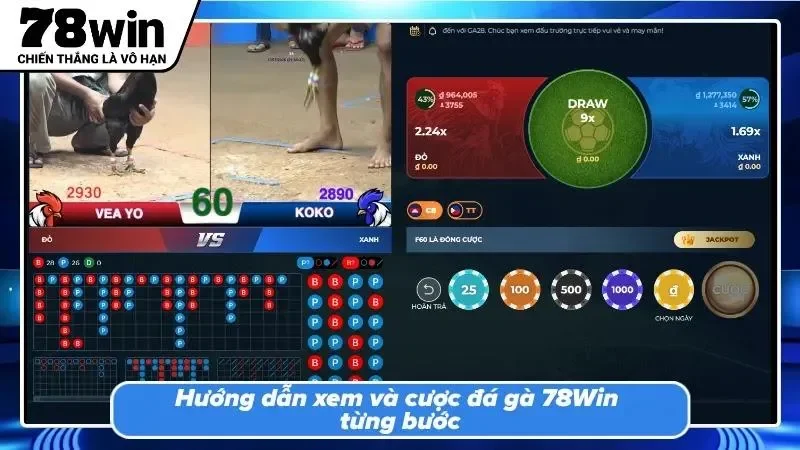 Theo dõi trận đấu, chọn cửa Meron/Wala và xác nhận vé cược